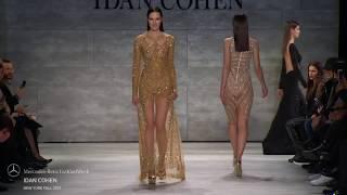 Model struggles with her sexy dress during Idan Cohen FallWinter 2015 fashion show NYFW