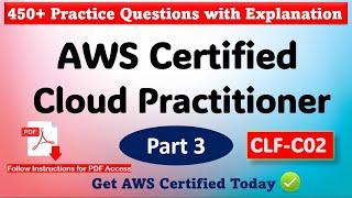 Part 3 AWS Cloud Practitioner CLF-C02 Practice Questions & Answers 2024  Pass in 1st Attempt