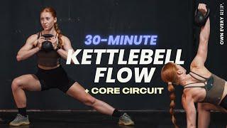 30 Min. Kettlebell Flow-Builder  Full Body Strength & Conditioning  No Talking