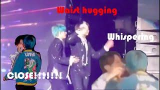 Taekook changing choregraphy on stage *Accident bump happened*  Taekook analyse