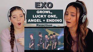 EXO 엑소- Growl + Lucky One + Angel + Ending  reaction