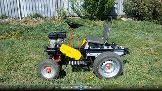 Homemade MINI-TRACTOR and its work.