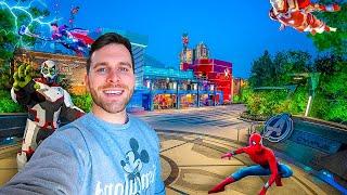 Stepping into the Marvel Universe at Avengers Campus In 2023  NEW Construction At Cali Adventure