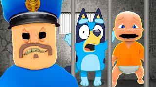 Baby and Bluey ESCAPE Barrys Prison