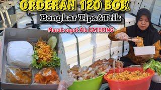 TIPS MASAK CATERINGAN ORDERAN 120 PORSI NASI KOTAK #cooking #idejualan #nasibox #niahermanto #umkm