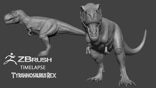 ZBrush timelapse l T-Rex #trex #pixologic #zbrush #dinosaur #sculpting #3dart