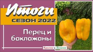 Перец и баклажаны. Итоги сезона 2022