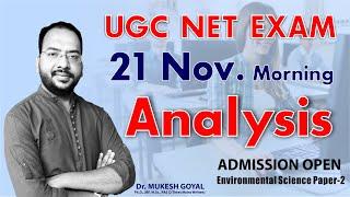Todays 21 Nov Morning UGC NTA NET Exam Analysis II  By Dr. Mukesh Goyal