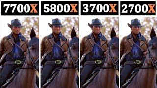 RTX 4090  Ryzen 7 2700X vs 3700X vs 5800X vs 7700X  12 Games Tested 