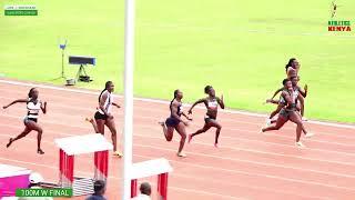 100m W Final Esther Mbagari shock at AK National Championships 2024