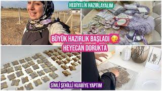 BÜYÜK HAZIRLIK BAŞLADI  HEYECAN DORUKTA ŞEKİLLİ KURABİYE YAPTIM HEDİYELİKLERİ HAZIRLADIK