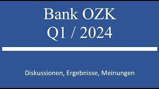 Aktie im Depot Bank OZK  Q1 2024 Zahlen