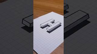 كيف ترسم حرف   H  how to draw 3D  #الرسم #draw #drawing #3d #3dart #3ddrawing #foryou #foryoupage