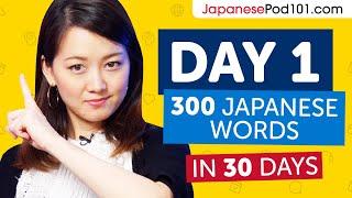 Day 1 10300  Learn 300 Japanese Words in 30 Days Challenge