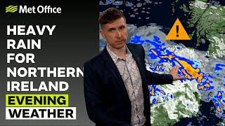 301023 – Very wet night in Northern Ireland – Evening Weather Forecast UK – Met Office Weather