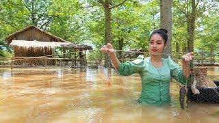 Cooking traditional food and grilled fish in my homeland