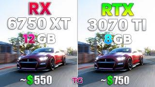 RX 6750 XT vs RTX 3070 Ti - Test in 10 Games