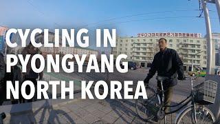 NORTH KOREA  CYCLING THROUGH THE STREETS OF PYONGYANG
