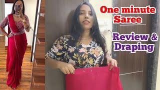 One Minute Saree with Stitched Blouse How to drape One minute Saree very low cost COD available