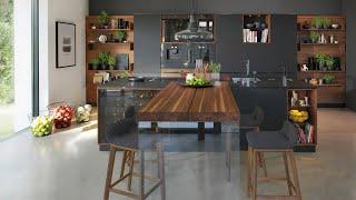 Solid wood kitchens black line kitchen  TEAM 7