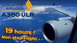 Worlds LONGEST Flight    Singapore - New York    BUSINESS Airbus A350 ULR Singapore Airlines