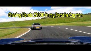 Porsche Cayman vs Honda S2000 track battle