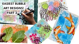 Soap Bubble art PART 2Art on Bubble papercoffee paintingHow to Draw Koi fish No skill  Drawing