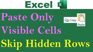 Copy Paste Visible Cells Only Shortcut Key Skip Hidden Rows  Excel