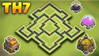 EN İYİ KORUMA  Köy Binası 7  Kupa ve Ganimet Koruma Düzeni  Th7 Farming Base  Clash of Clans