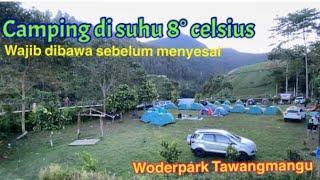 Camping terdingin dengan suhu 7 ° celcius  camping keluarga wonderpark tawangmangu part 1