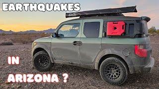 EARTHQUAKES  FLOODING  HOT SPRINGS  Desert Life Arizona 2024 #hondaelement #vanlife  #arizona