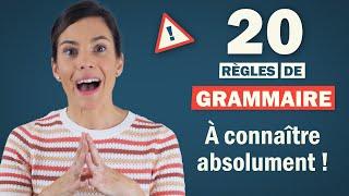 20 règles de grammaire SIMPLES à connaître ABSOLUMENT 