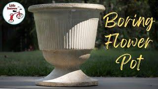 Giving an Old Boring Flower Pot a New Look.... well kinda.