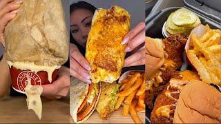 tiktok mukbang compilation 43  taco bell daves hot chicken and more