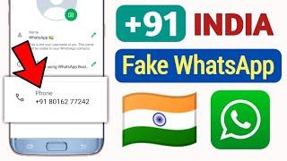 India  Fake WhatsApp Number  How to create fake whatsapp with indian number