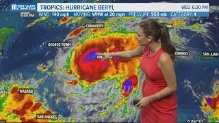 Hurricane Beryl roars by Jamaica toward Mexico Latest path here