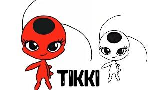 Como dibujar a TIKKI de Ladybug paso a paso  Dibujos Fáciles Para Niños  Colores brillantes 