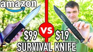 $99 VS $19 AMAZON SURVIVAL KNIFE