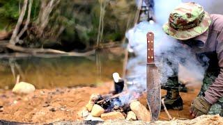 Suối rừng Lạc Dương solo camping & bushcraft 012023