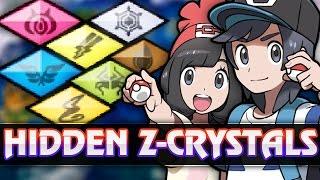 Pokemon Sun and Moon - All Hidden Z-Crystal locations Eevium ZIcium ZPsychium Z etc.