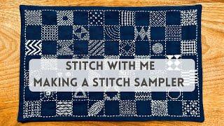 Stitch with me - I stitched 39 designs to make a stitch sampler