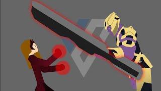 {Sticknodes} Scarlet Witch vs Thanos  Animation