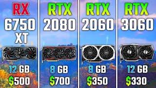 RX 6750 XT vs RTX 2080 vs RTX 2060 vs RTX 3060  Test in 7 Games