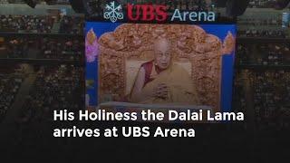 His Holiness the Dalai Lama Receives Rousing Welcome Upon Arrival at UBS Arena