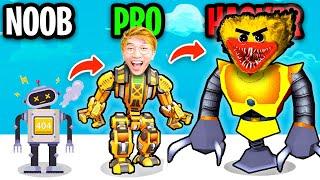 NOOB vs PRO vs HACKER In IRON MACHINE MERGE & EQUIP? ALL LEVELS