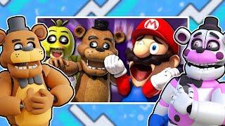 Freddy and Funtime Freddy REACT to SMG4 Mario Plays Five Nights At Freddys