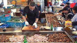 돼지부속 Only $7 all you can eat? Amazing Grilled Pig Intestines Unlimited Refills - Korean street food