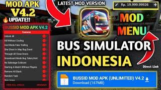 Bus Simulator Indonesia Mod Menu v4.2 For Android 2024   BUSSID Unlimited Money Unlock All Buses