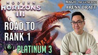 Just Call Me The Father Of Dragons  Plat 3  Road To Rank 1  Modern Horizons 3 Draft  MTG Arena