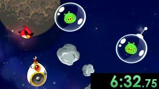 I decided to speedrun Angry Birds Space and created the first pigless universe